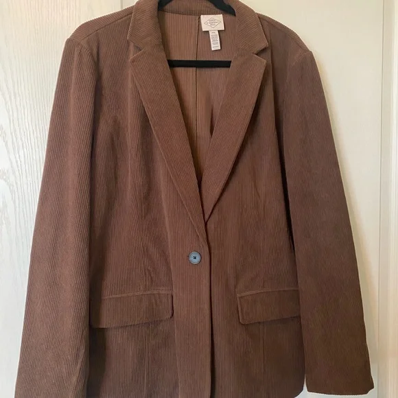 St John’s Bay Brown Corduroy Blazer - Picture 1 of 7